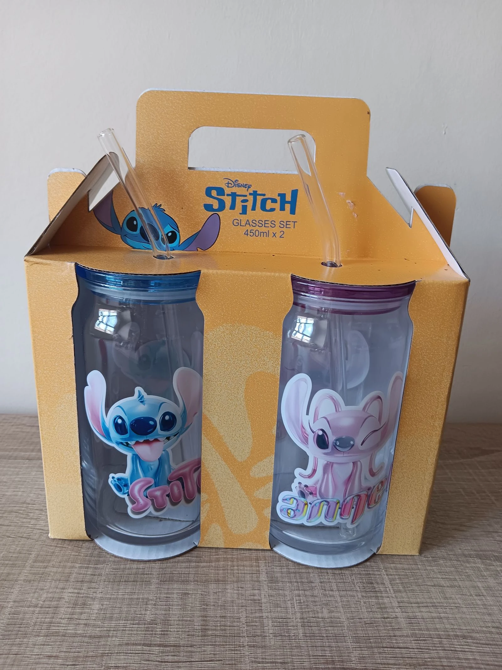 Vasos de Stitch nuevos de cristal